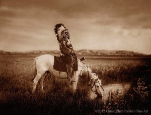 An Oasis in the Badlands - Sioux(Chief Red Hawk)